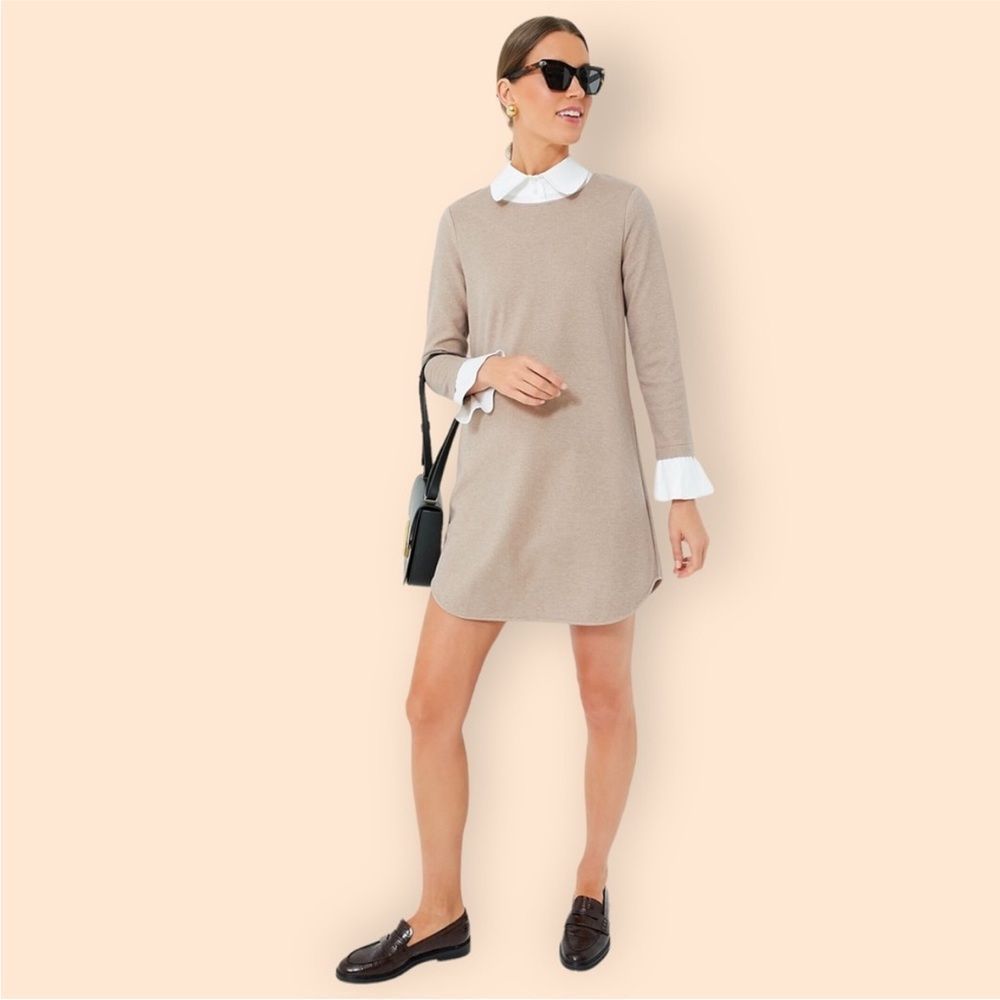 Tuckernuck Sandwhisp Dakota Tan Collared Dress| Size S